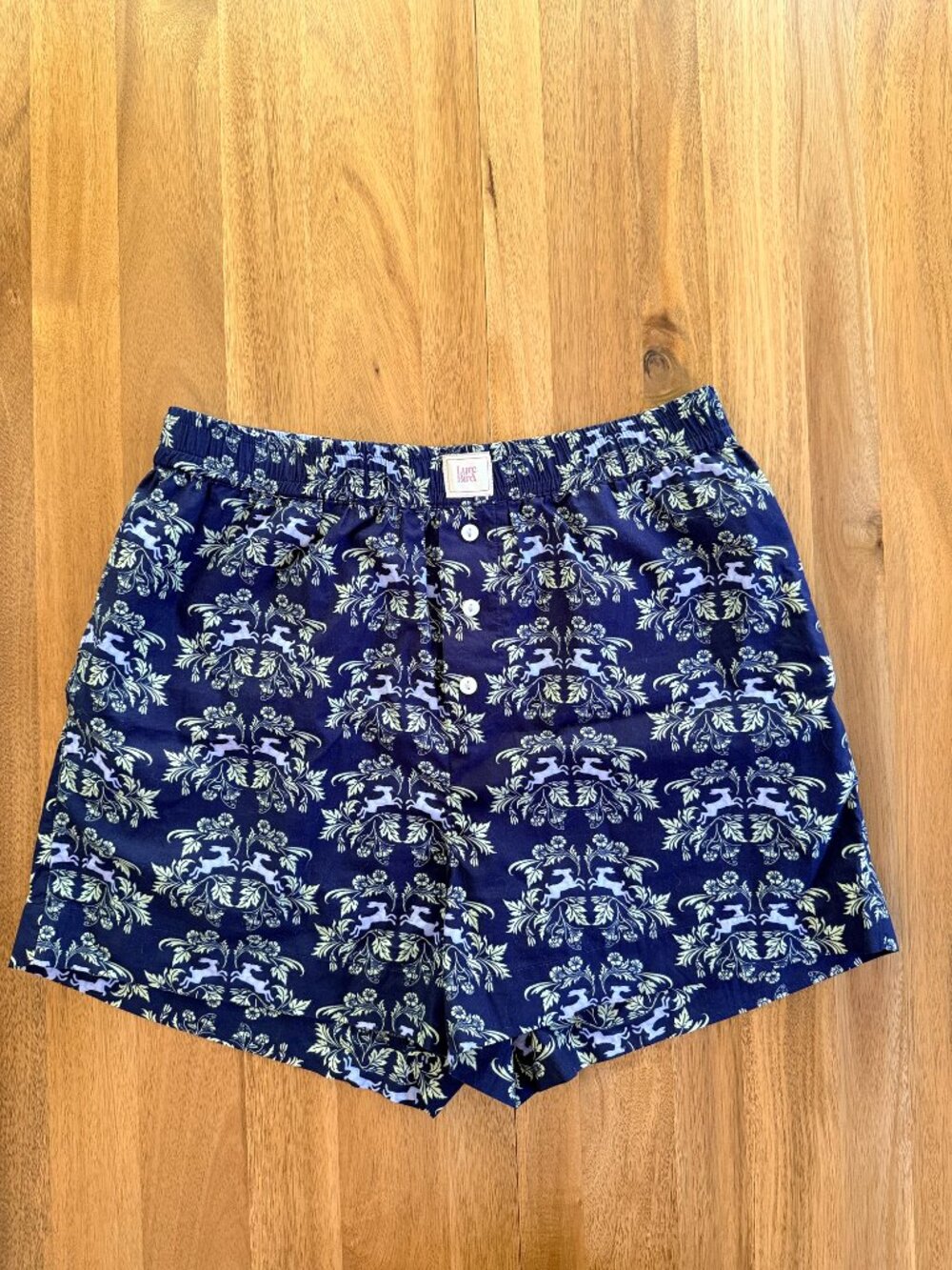 Lyre Bird (Anthropologie) The Wren Boxer Cotton Pajama Shorts NWT - Small